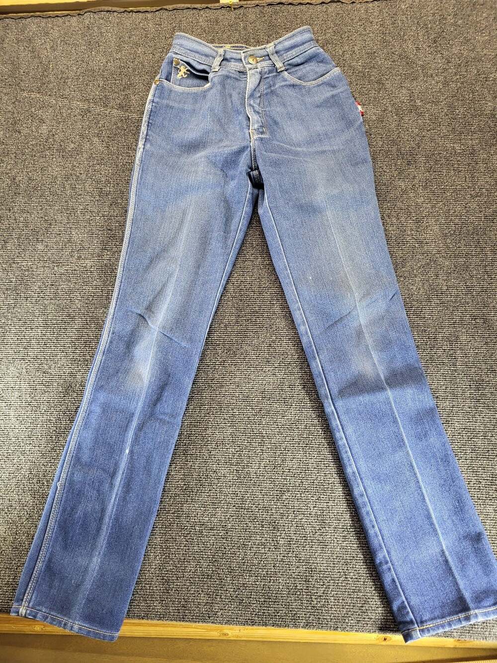 Braxton Womens Blue High-Waisted Straight-Leg Denim Jeans Size 3